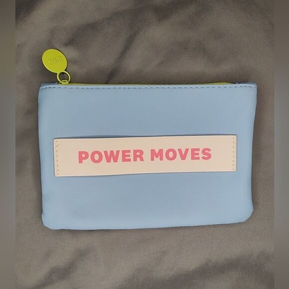 Ipsy Cosmetic Makeup Zippered Bag Power Moves Blue C2 - Picture 1 of 4